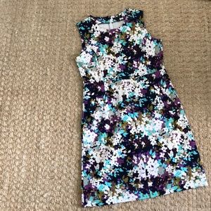 LandsEnd Sleeveless Print Ponte Knit Dress